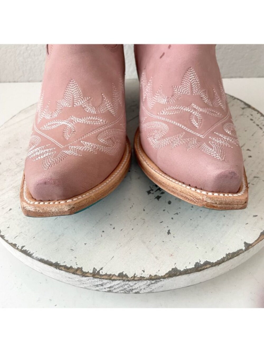 Lane LEXINGTON Over the Knee Womens Cowboy Boots 9 Blush Pink Western Cowgirl - Picture 8 of 12
